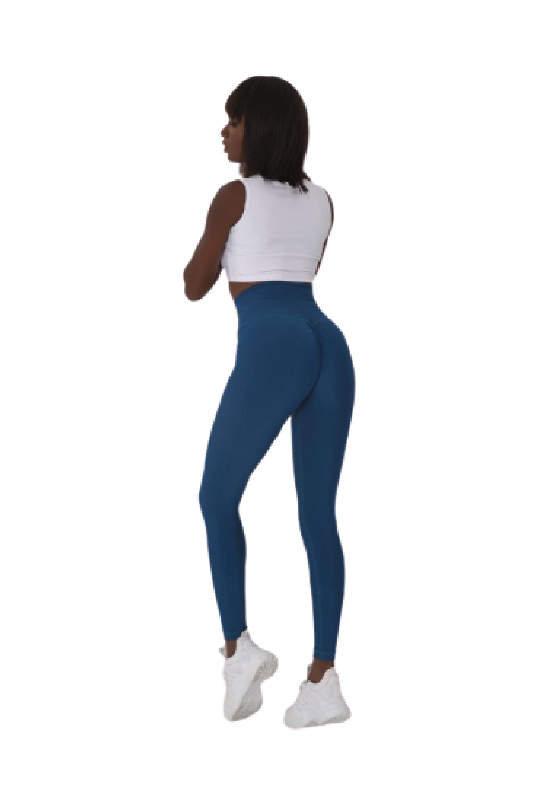 740 Leggings de culo respingón en azul petrulio
